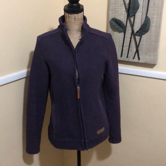 Size 10 Medium Plum zip up sweater - Picture 1 of 6
